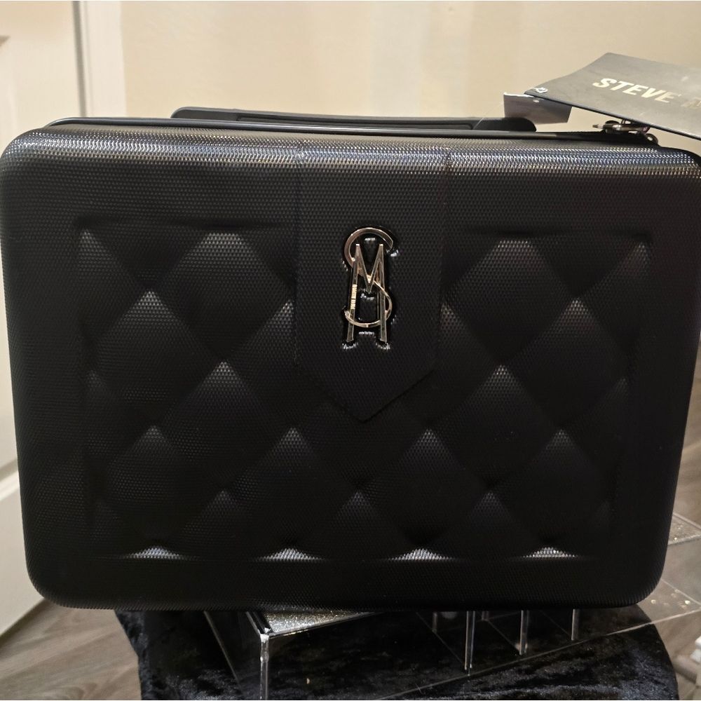 Steve Madden Celeste Collection Hard Side Travel Cosmetic Case- Black - Picture 3 of 7